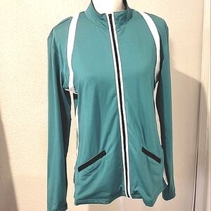 Pure Lime Pleated Teal Jacket